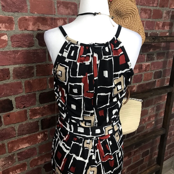 🆕Retro-style Geo Printed Jumpsuit - Picture 9 of 11